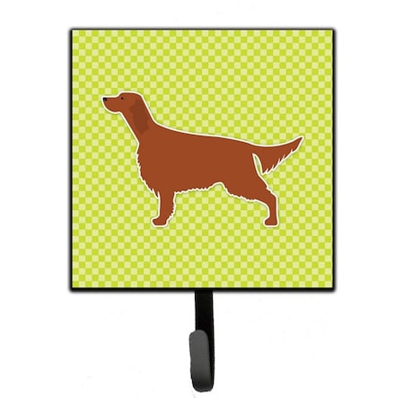 Carolines Treasures Irish Setter Checkerboard Green Leash or Key Holder BB3793SH4